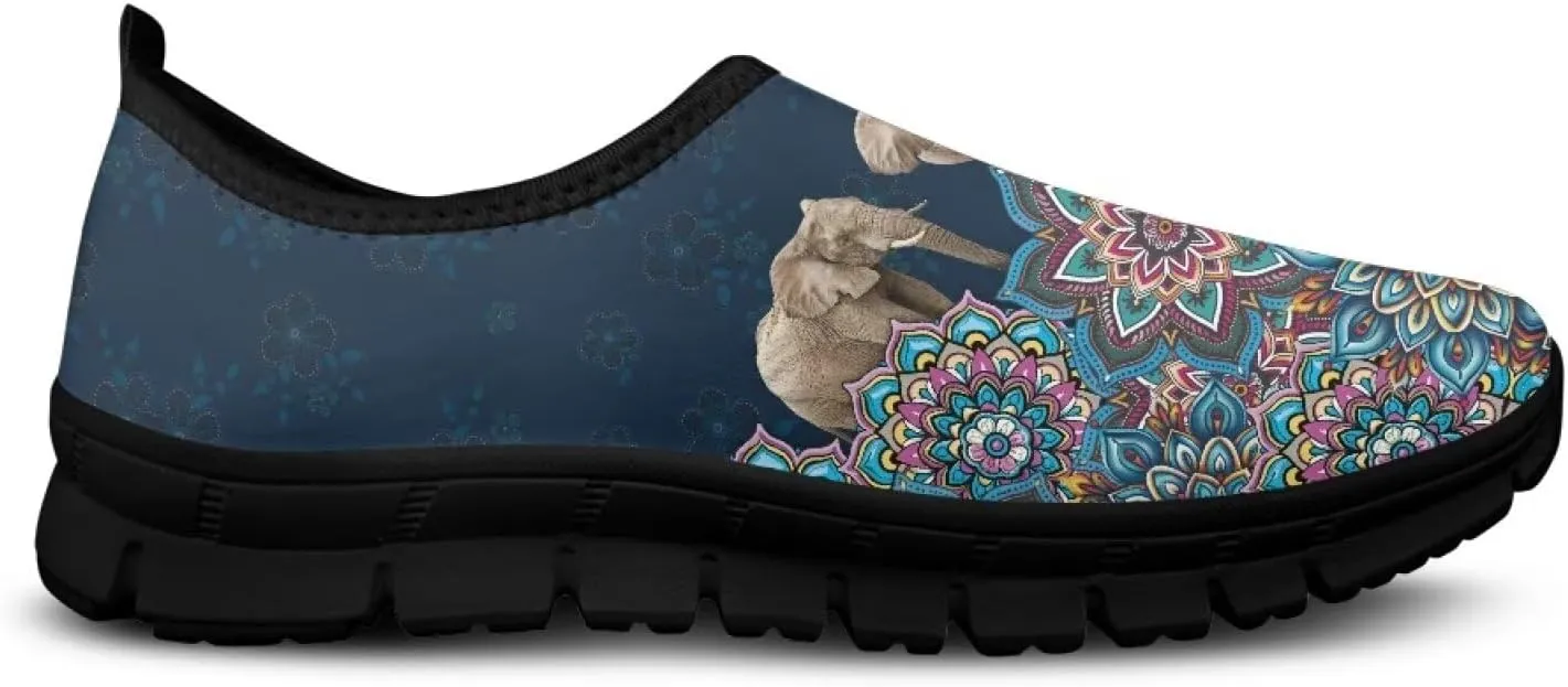 Tribal Womens Slip On Sneakers Lightweight Walking Shoes Casual Non-Slip Tennis Sneakers for Gym Work Travel US Size5.5-11.5