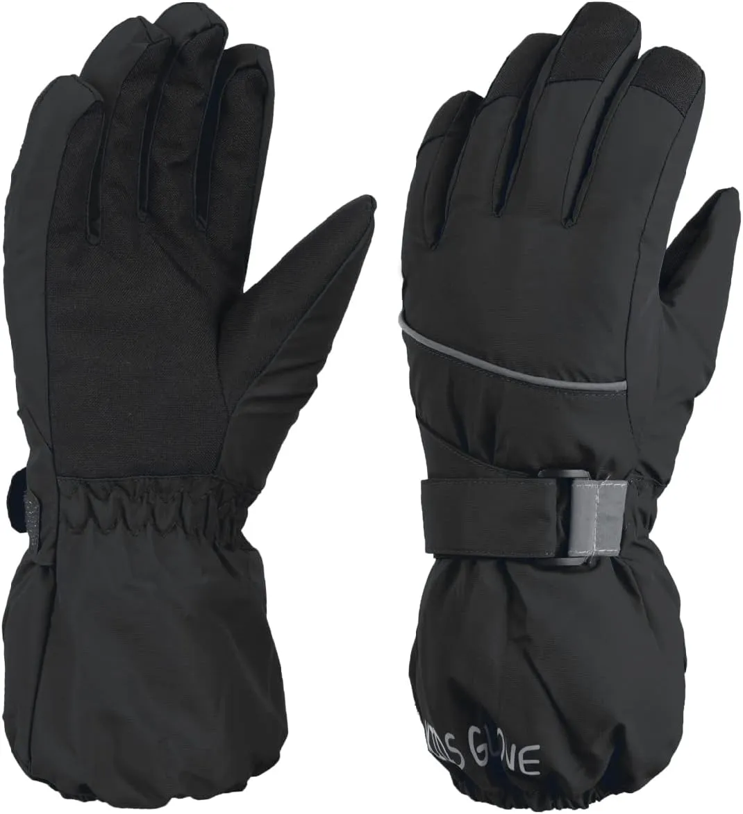 TRIWONDER Kids Ski Snow Gloves Winter Cold Weather Windproof Warm Snowboard Sport Mittens for Boys Girls