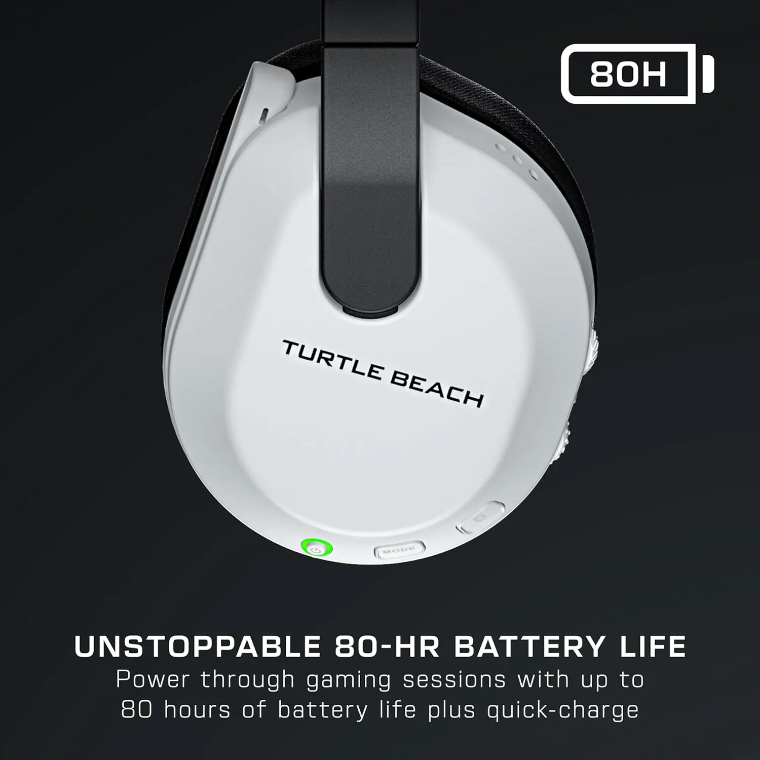 Turtle Beach Stealth 600 Wireless Multiplatform Amplified Gaming Headset for PS5, PS4, PC, & Mobile – Bluetooth, 80-Hr Battery, Noise-Cancelling Flip-to-Mute Mic, 50mm Speakers – White