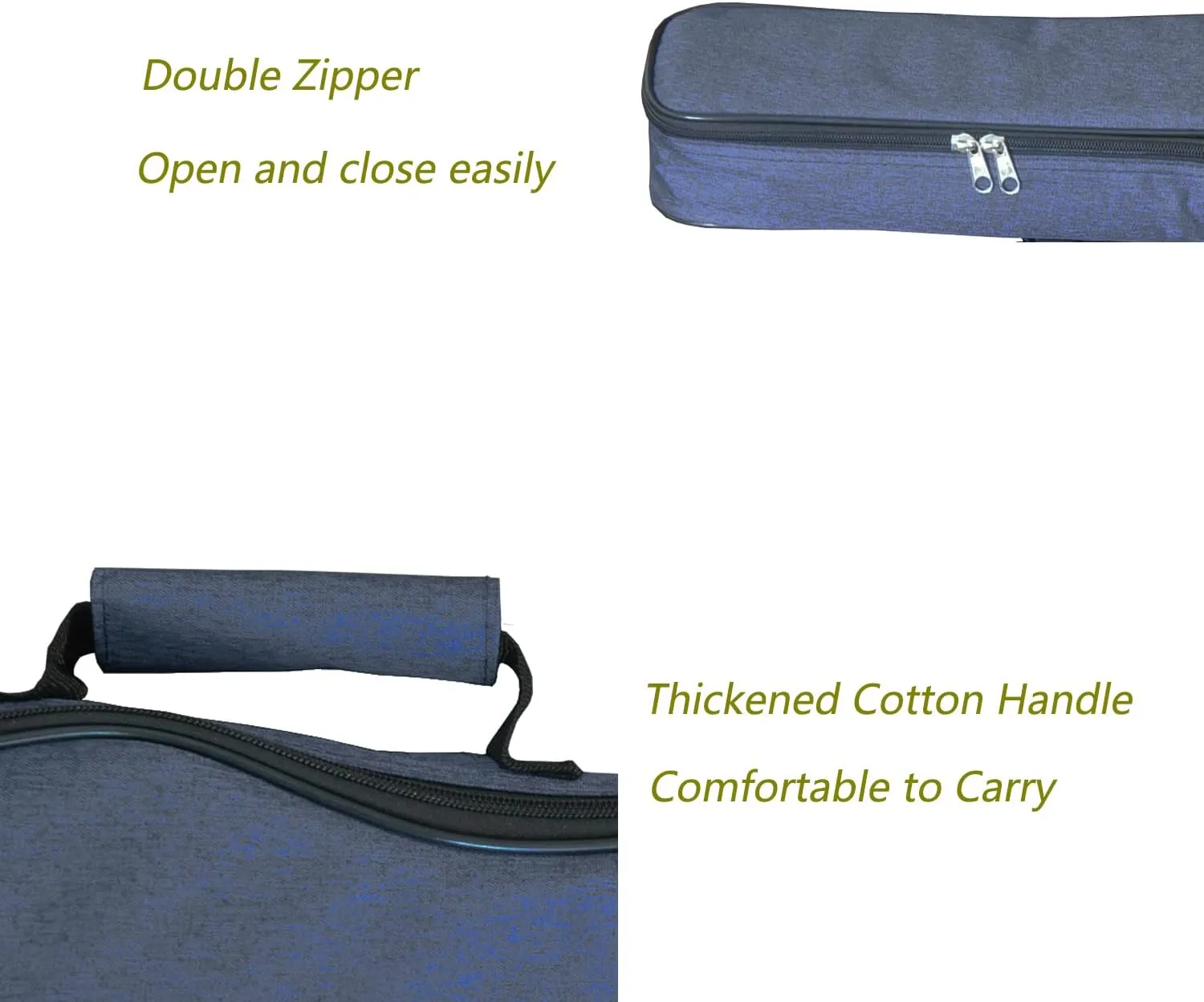Ukulele Case Bag Baritone 30 inches Soft Adjustable Dual Shoulder Straps Backpack Case with 0.39 inch Thick Sponge Padding Protective Waterproof Nylon (Blue)