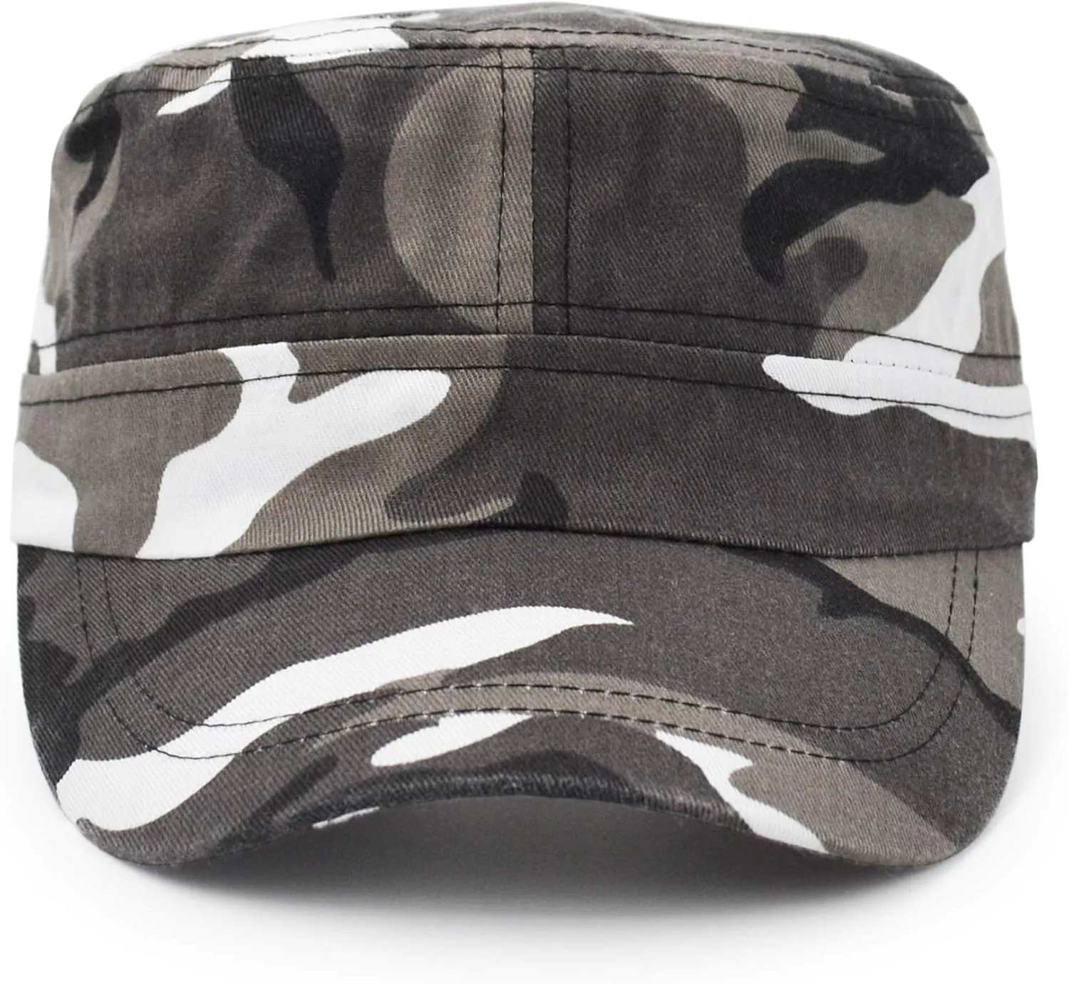 UltraKey Flat Top Baseball Cap, Men Women Cotton Baseball Twill Army Millitary Hat Cap