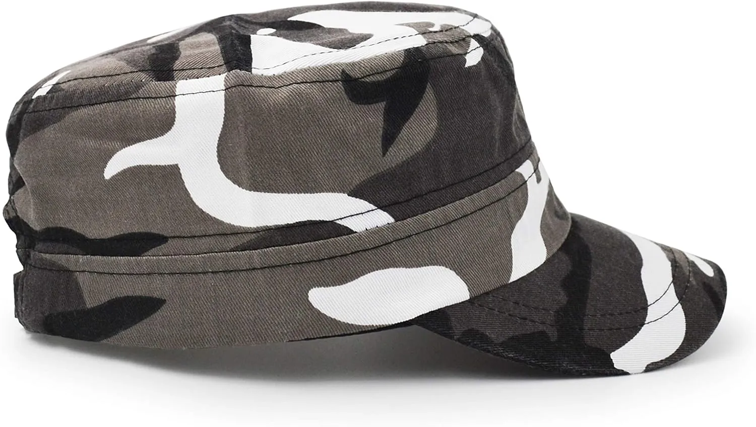UltraKey Flat Top Baseball Cap, Men Women Cotton Baseball Twill Army Millitary Hat Cap