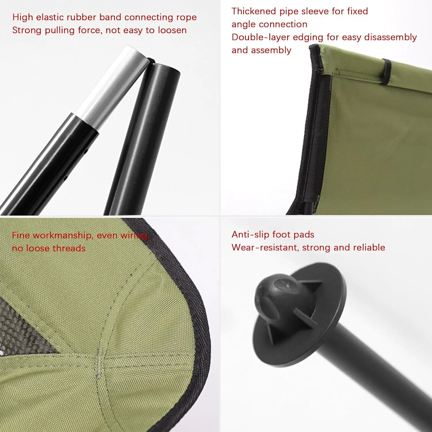 Ultralight High Back Folding Camping Chair, Headrest & Side Pocket, Quick Assembly, Portable Compact Camping Folding Chair for Picnic, Hiking, Beach, Sports Events,Brown (Black One Size)