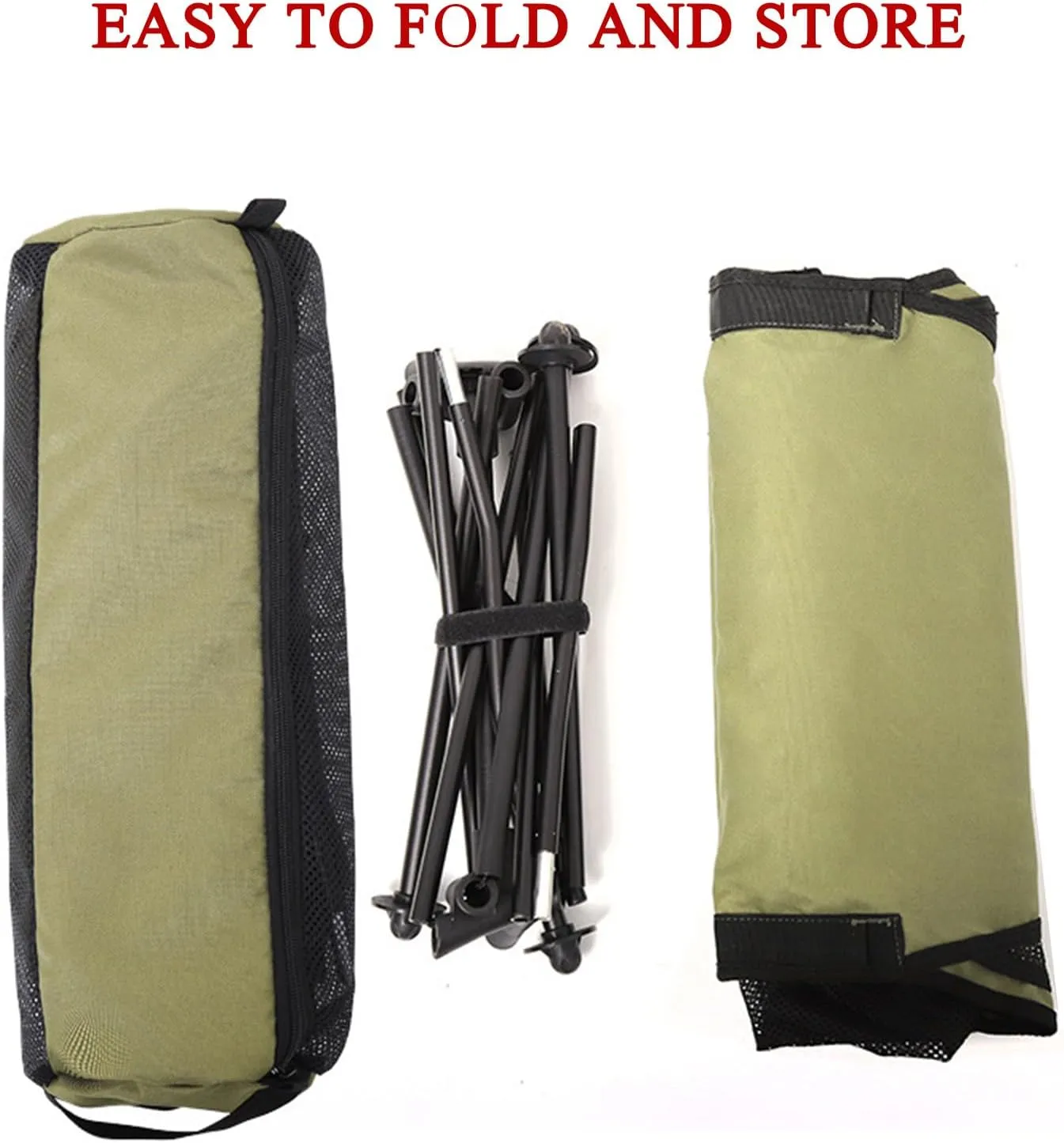 Ultralight High Back Folding Camping Chair, Headrest & Side Pocket, Quick Assembly, Portable Compact Camping Folding Chair for Picnic, Hiking, Beach, Sports Events,Brown (Black One Size)