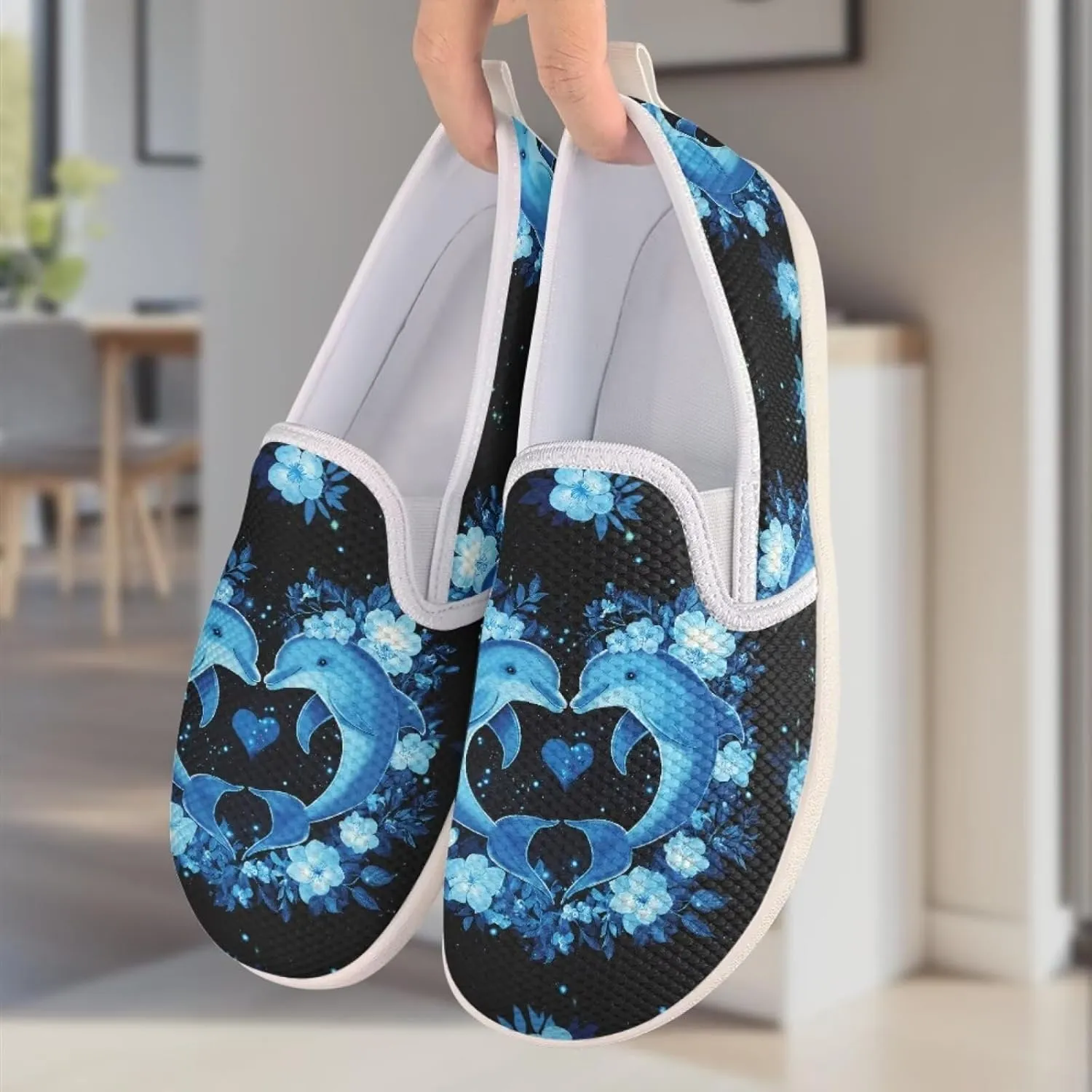 UNICEU Women Casual Slip On Sneaker Mesh Light Weight Sneaker Womens Road Running Shoes Breathable Jogging Footwear