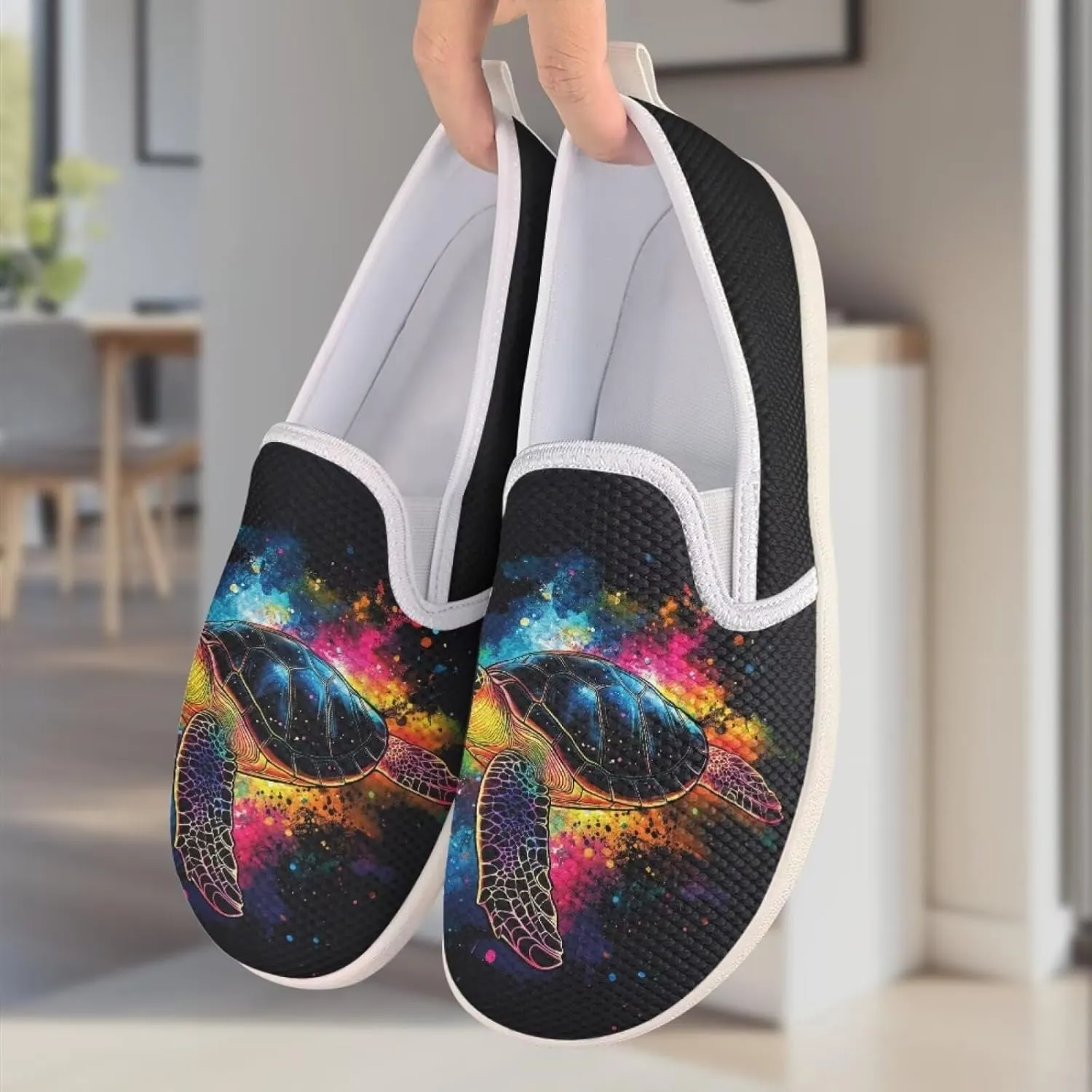 UNICEU Women Casual Slip On Sneaker Mesh Light Weight Sneaker Womens Road Running Shoes Breathable Jogging Footwear