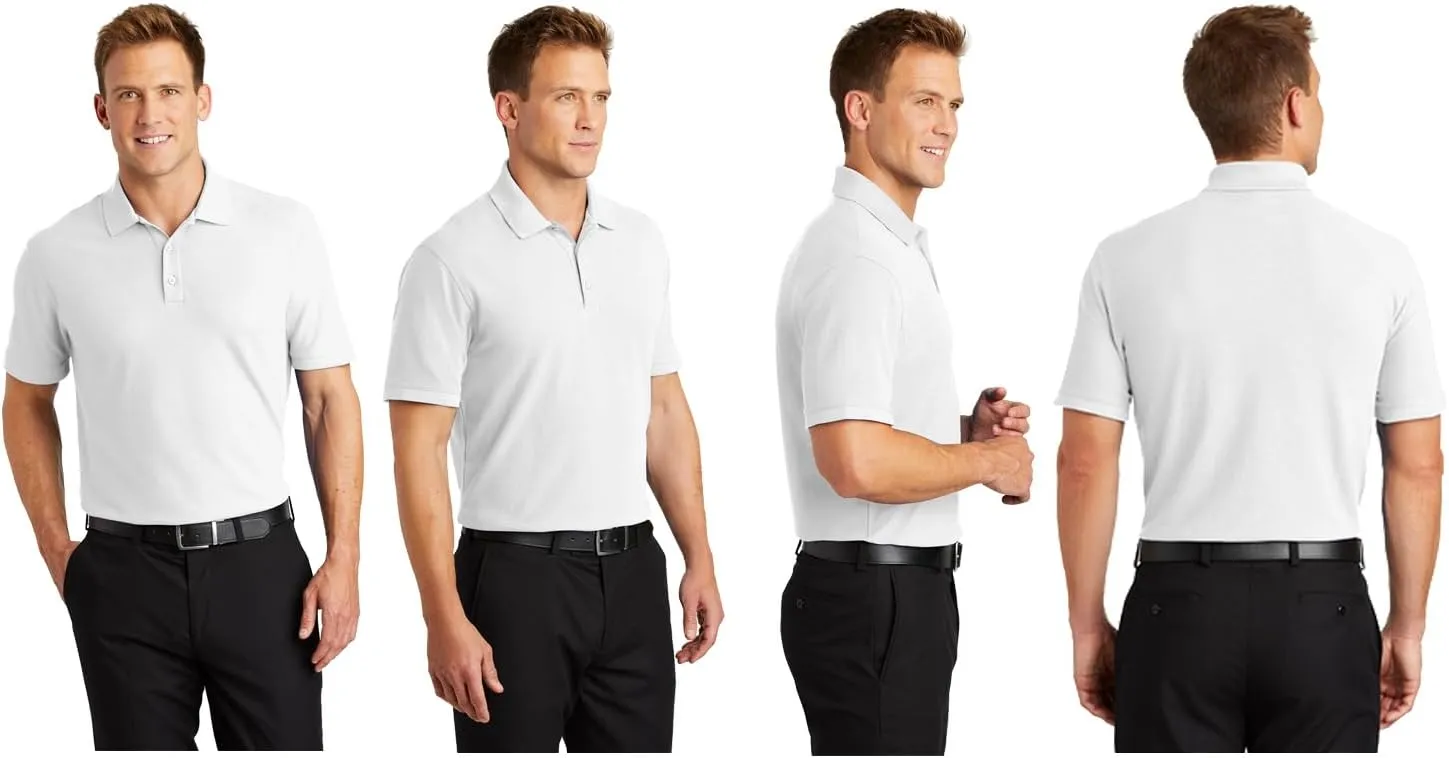 University of North Carolina at Wilmington Men's Short Sleeve Performance Polo with The UNCW Seahawks Logo