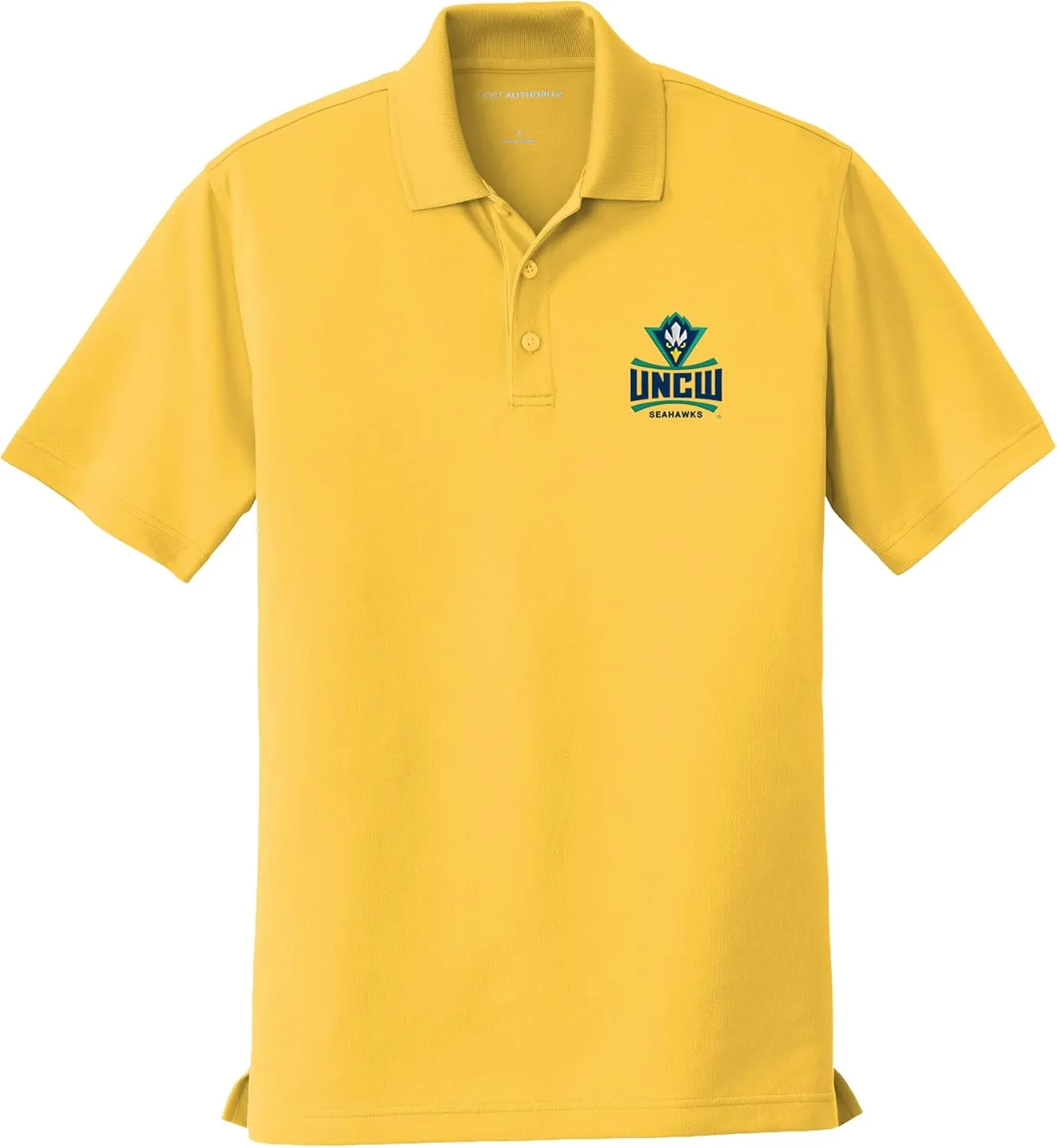 University of North Carolina at Wilmington Men's Short Sleeve Performance Polo with The UNCW Seahawks Logo