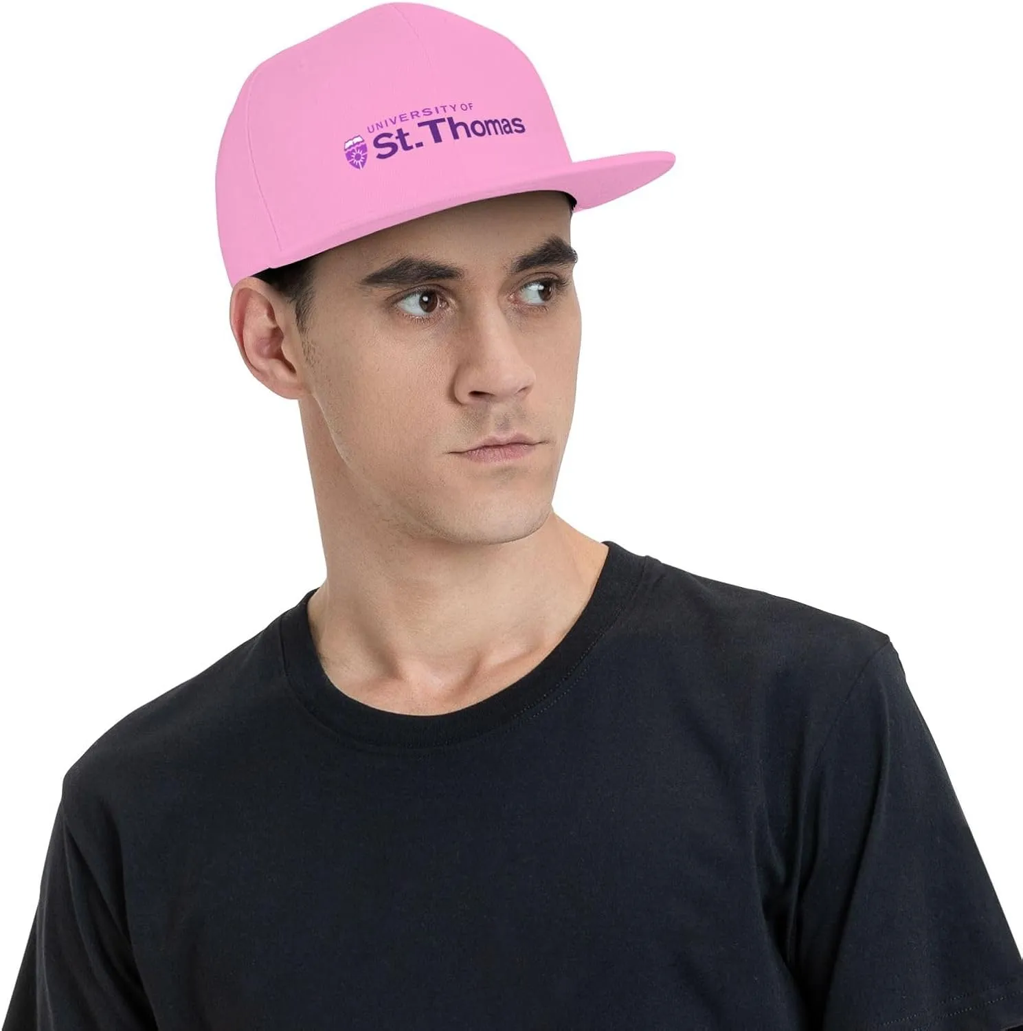 University of St Thomas Hats for Men Flat Bill Fitted Caps Hiphop Rap Adjustable Baseball Trucker Dad Hat