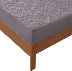 vctops Twin Size Quilted Fitted Waterproof Mattress Protector 18 Inch Deep Pocket Breathable Ultra Soft Mattress Pad Cover (Grey B, Twin)