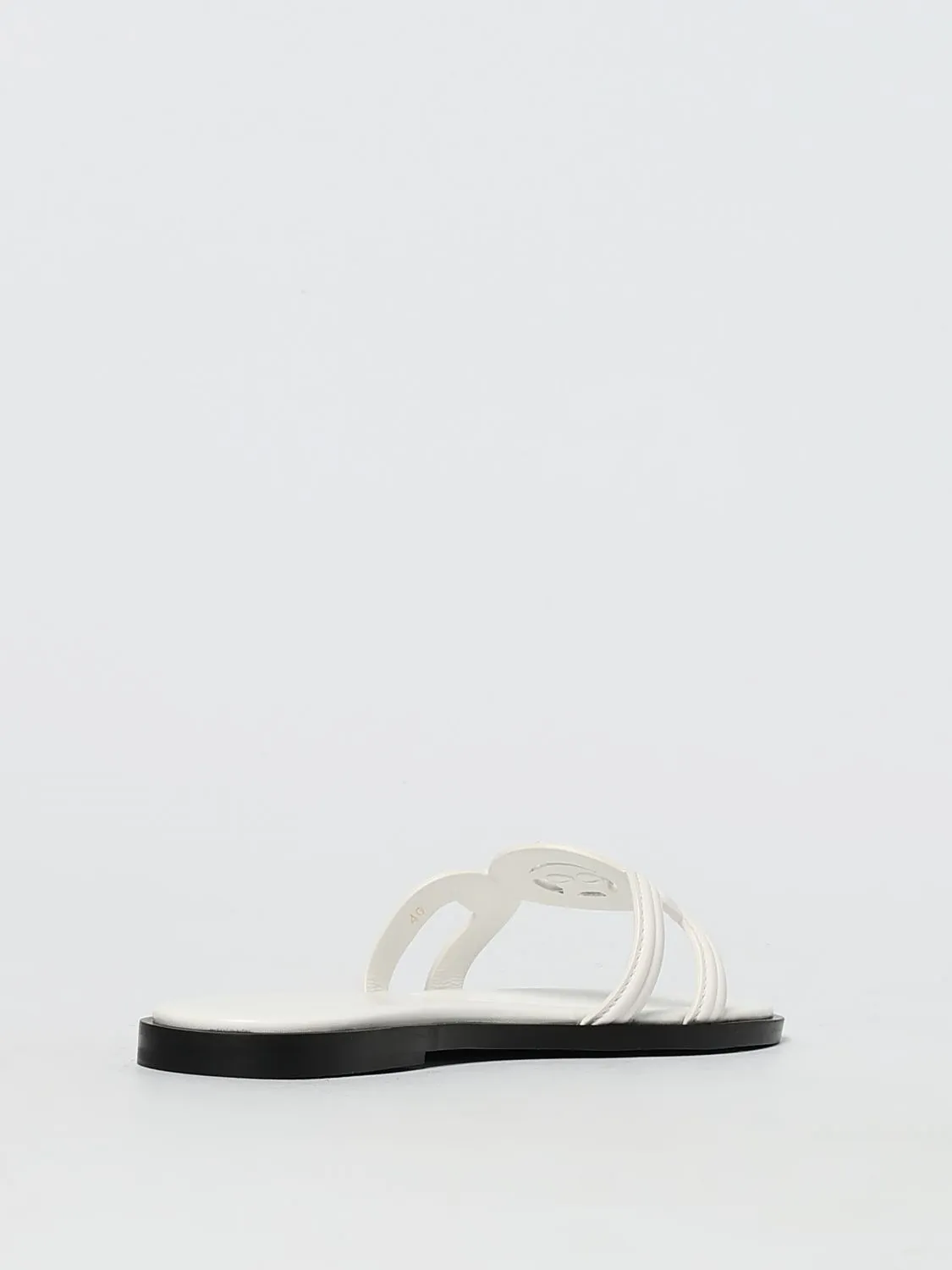 Versace Flat Sandals Woman Leather