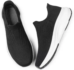 vibdiv Slip-in Walking Shoes Men Barefoot Sock Sneakers Flat Lightweight Casual Comfortable Breathable Laceless