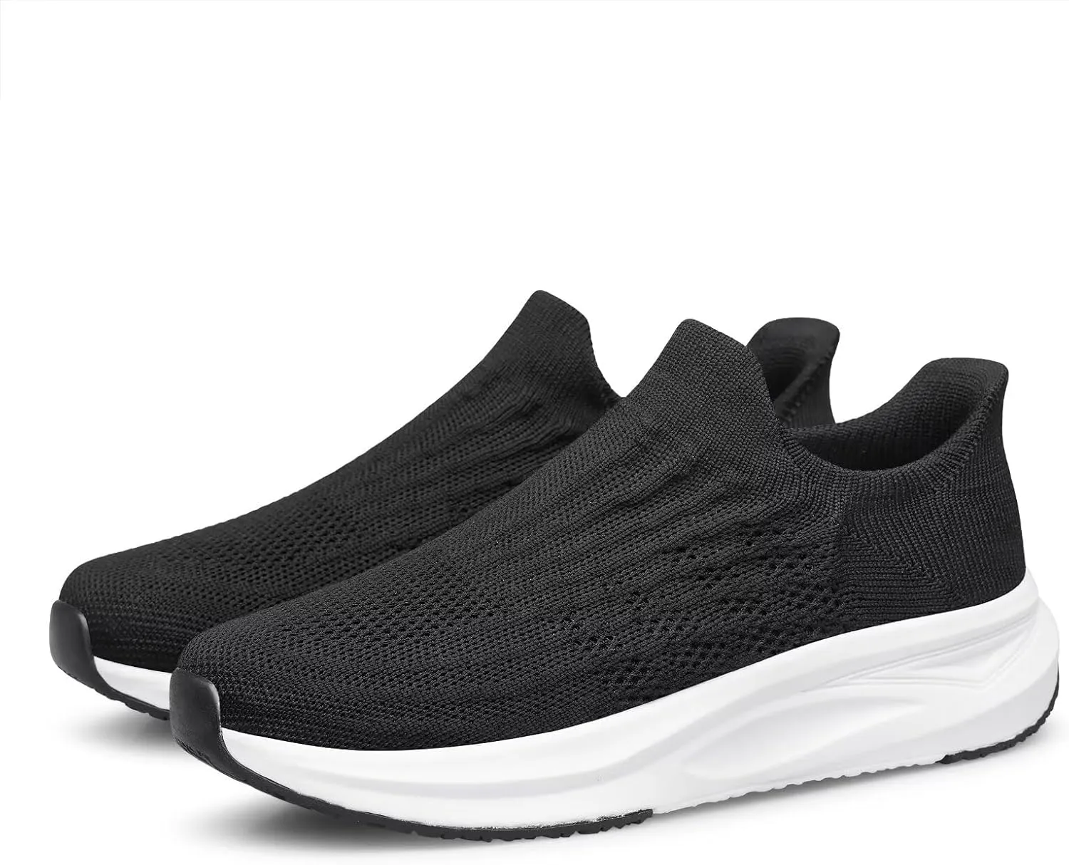 vibdiv Slip-in Walking Shoes Men Barefoot Sock Sneakers Flat Lightweight Casual Comfortable Breathable Laceless