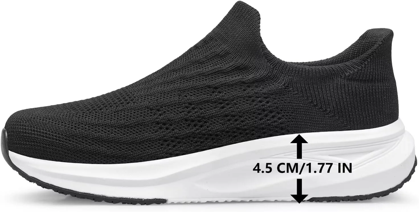 vibdiv Slip-in Walking Shoes Men Barefoot Sock Sneakers Flat Lightweight Casual Comfortable Breathable Laceless