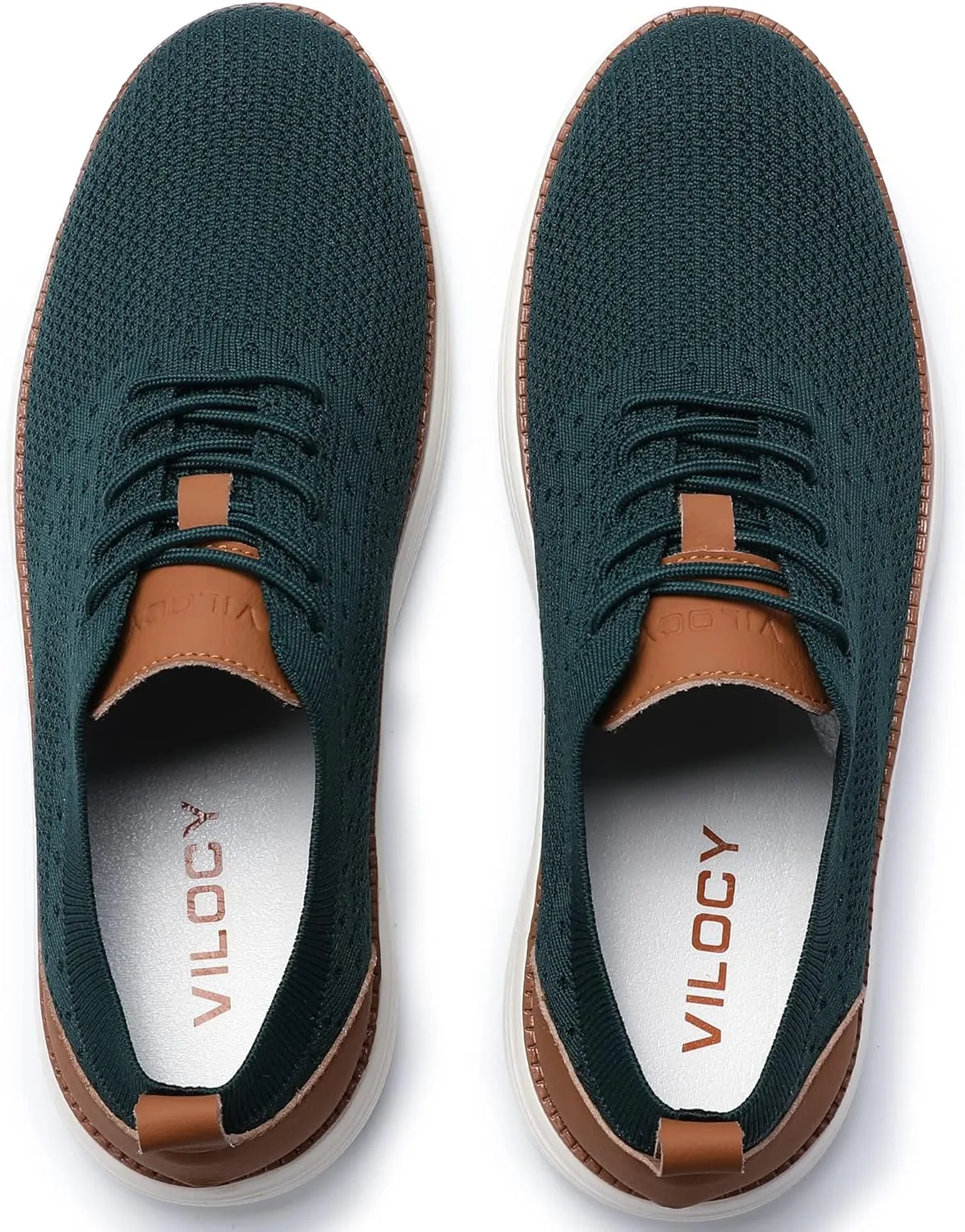VILOCY Men's Casual Dress Sneakers Oxfords Business Mesh Breathable Walking Shoes Tennis Comfortable