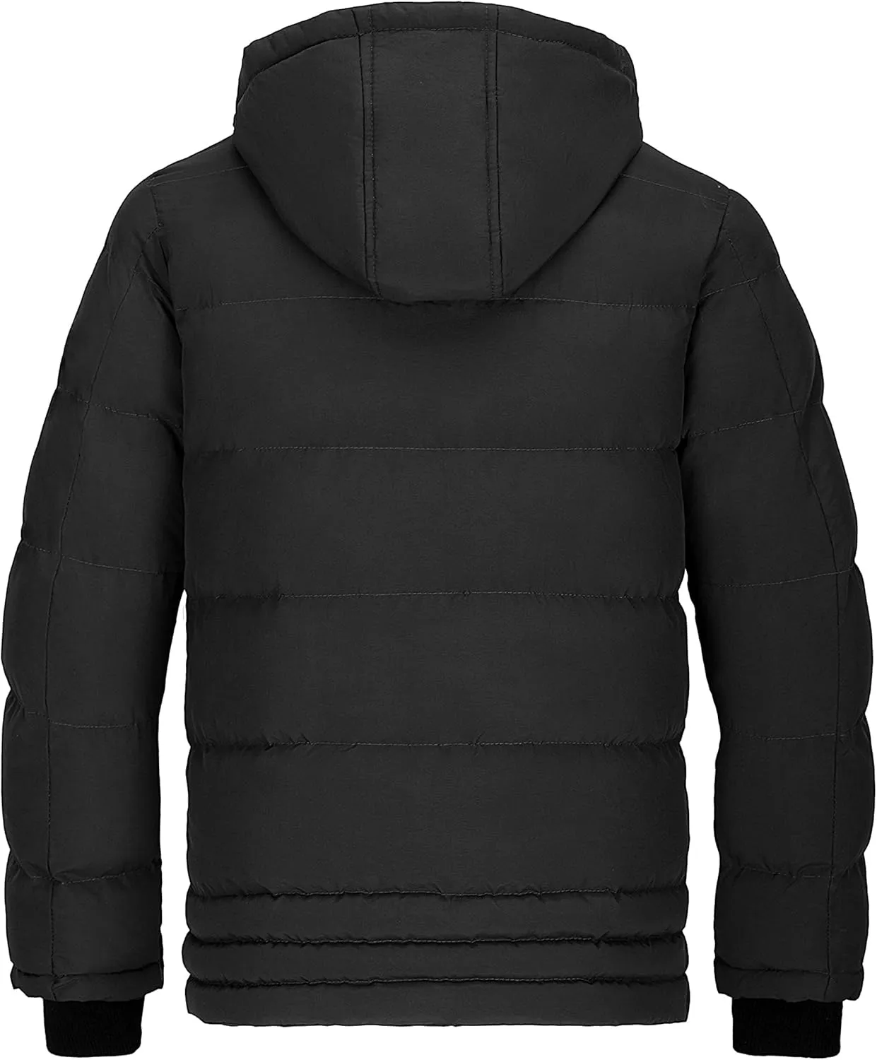wantdo Men's Thicken Puffer Jacket Padded Waterproof Warm Winter Coat with Hood
