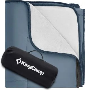 Waterproof Outdoor Blanket for Cold Weather by KingCamp, Lightweight Thick Fleece Warm Foldable Blankets, Machine Washable Windproof Throw for Picnic, Camping, Outdoors, Stadium, Beach, Festival, Dog