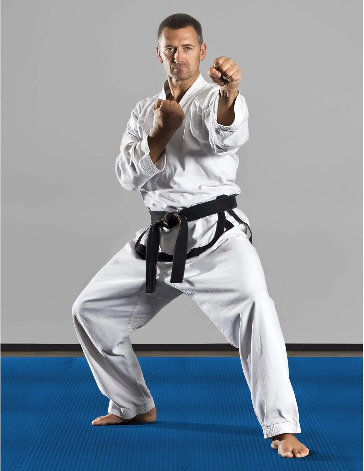 We Sell Mats 3/4 Inch Thick Martial Arts EVA Foam Exercise Mat, Tatami Pattern, Interlocking Floor Tiles for Home Gym, MMA, Anti-Fatigue Mats, 24 in x 24 in
