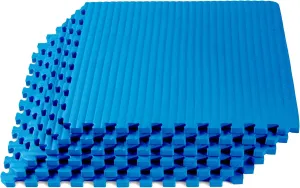 We Sell Mats 3/4 Inch Thick Martial Arts EVA Foam Exercise Mat, Tatami Pattern, Interlocking Floor Tiles for Home Gym, MMA, Anti-Fatigue Mats, 24 in x 24 in