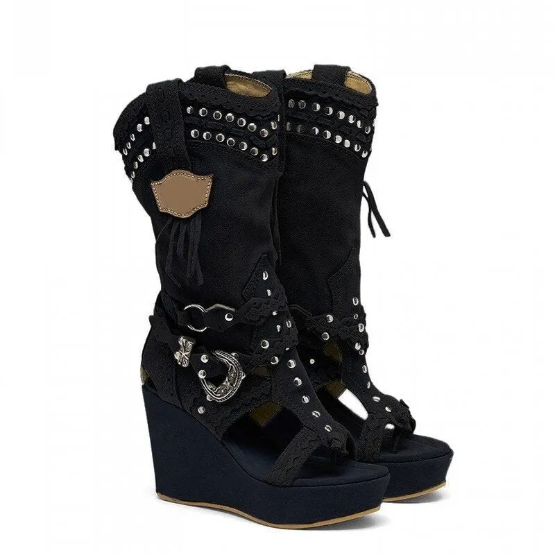 Wedges Canvas High Sandals | Women Wedges Canvas Heels | Wedge Shoes