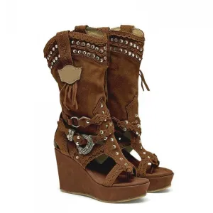 Wedges Canvas High Sandals | Women Wedges Canvas Heels | Wedge Shoes