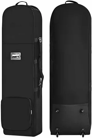 Wheeled Golf Travel Cover, Upright Soft-Sided Golf Travel Bag, Foldable Aviation Golf Roll Bag, Oxford Cloth Golf Club Travel Bag