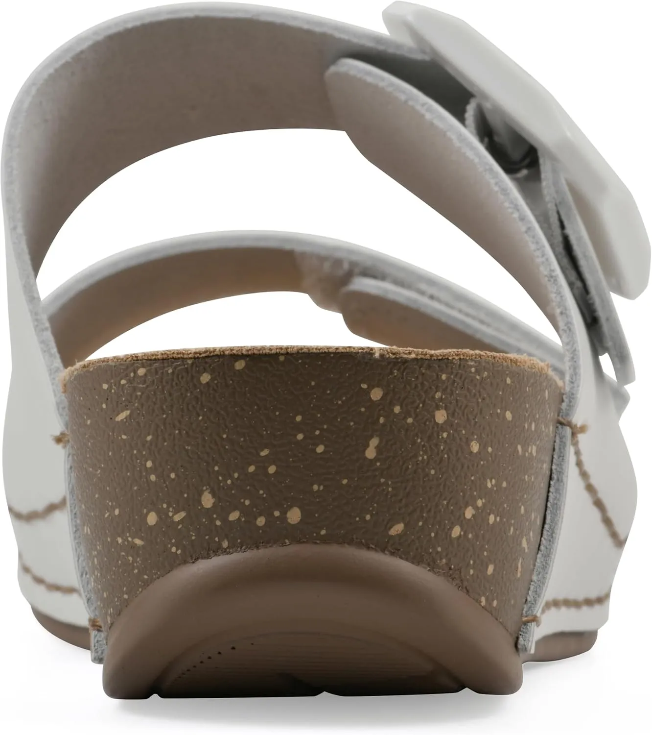 WHITE MOUNTAIN Women's Fearful Double-Strap Mini-Wedge Sandal