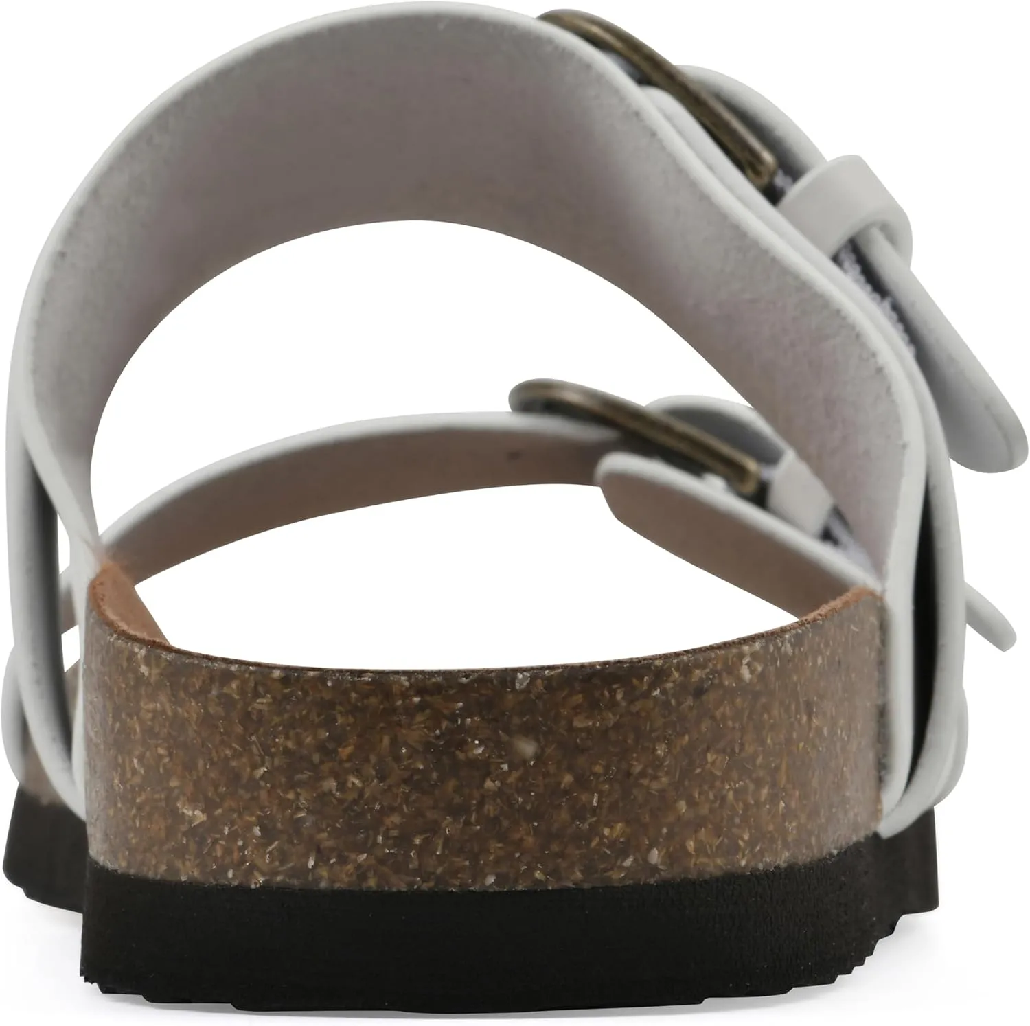 WHITE MOUNTAIN Women's Hardball Double-Buckle Signature Comfort-Molded Footbed Sandal