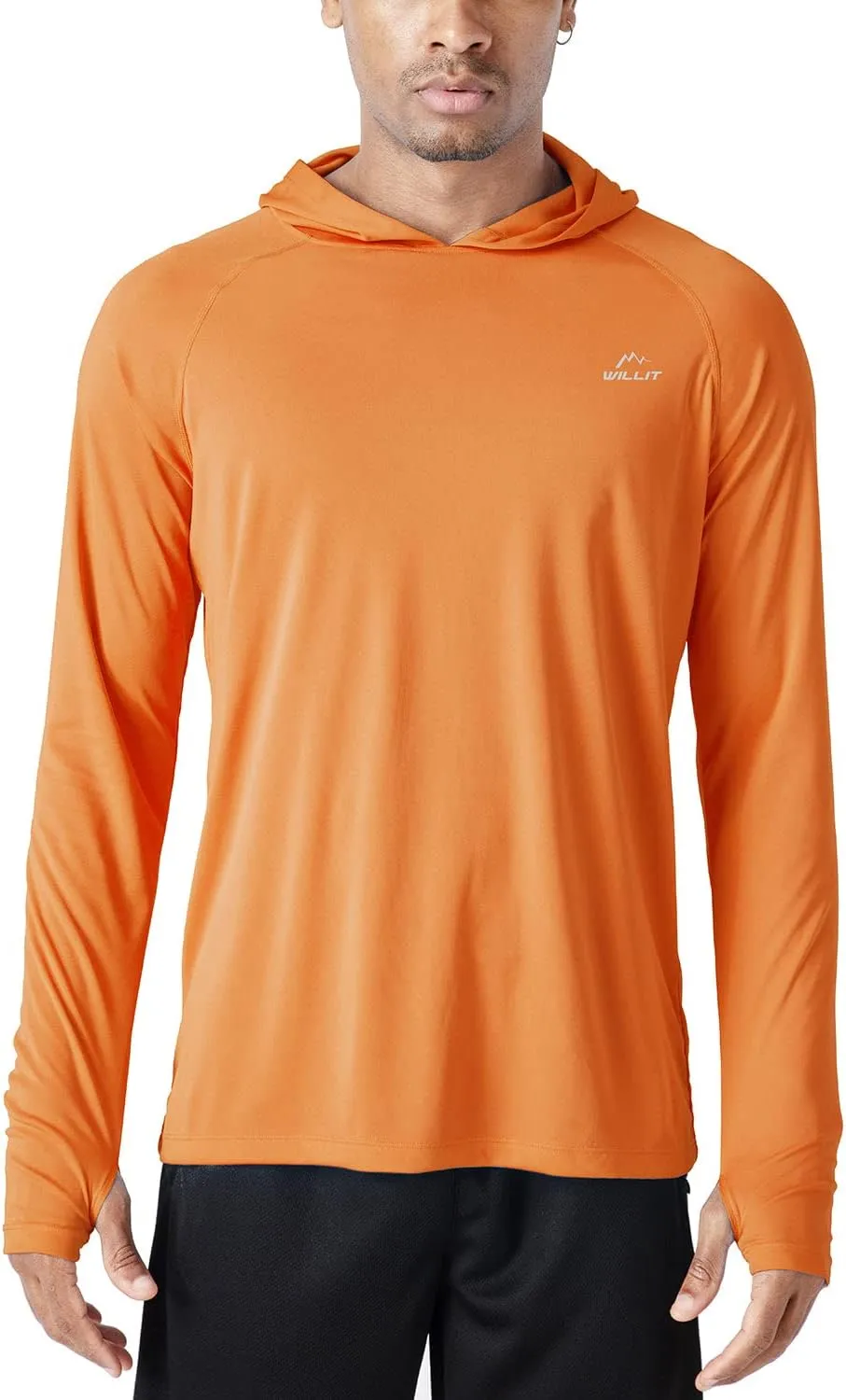 Willit Men's Sun Shirts UPF 50  Rash Guard Long Sleeve Sun Protection Hoodie SPF UV Fishing Lightweight Athletic Running
