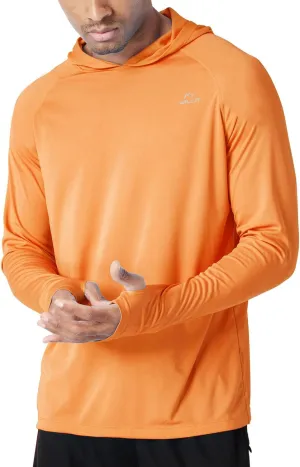 Willit Men's Sun Shirts UPF 50  Rash Guard Long Sleeve Sun Protection Hoodie SPF UV Fishing Lightweight Athletic Running