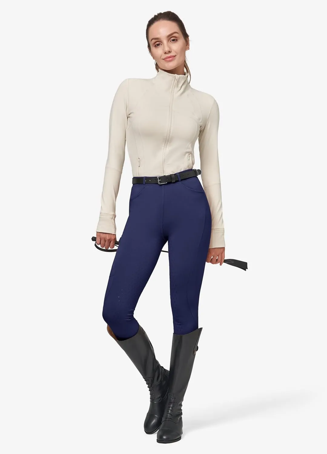 Willit Women's Fleece Riding Breeches Winter Horse Riding Pants Tights Equestrian Thermal Schooling Tights