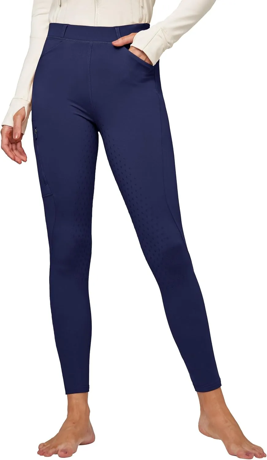 Willit Women's Fleece Riding Breeches Winter Horse Riding Pants Tights Equestrian Thermal Schooling Tights