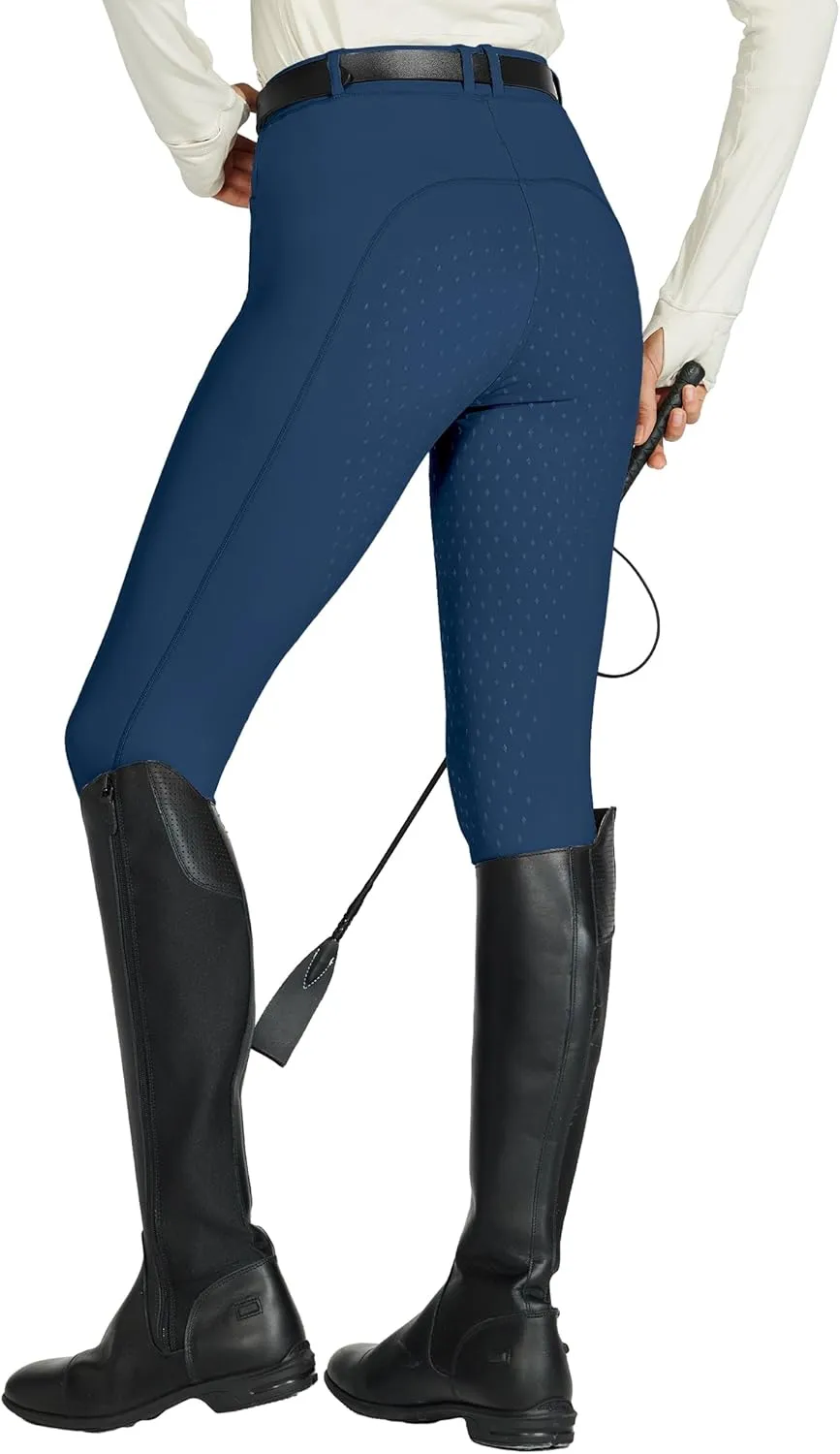 Willit Women's Horse Riding Pants Full Seat Silicone Equestrian Breeches Horseback Schooling Tights Zipper Pockets