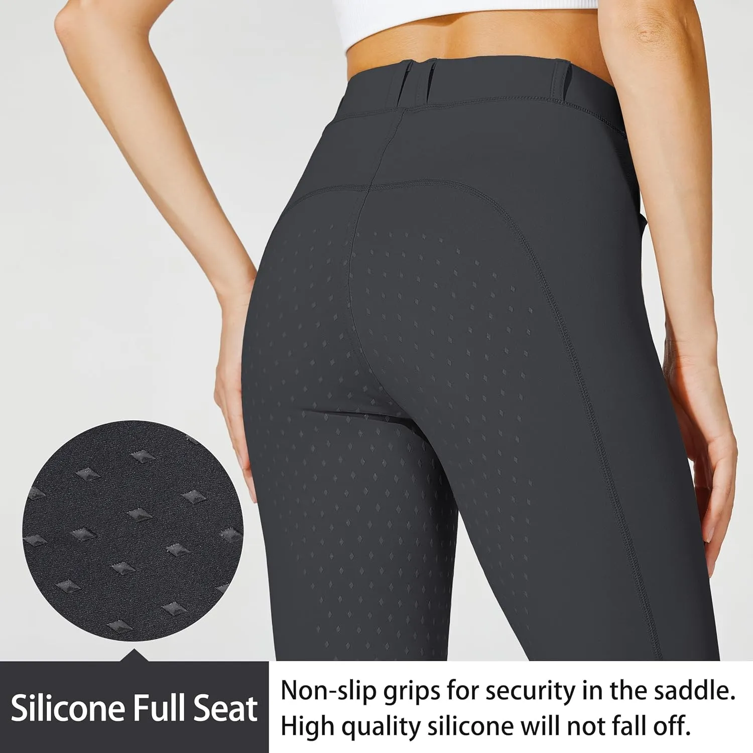Willit Women's Horse Riding Pants Full Seat Silicone Equestrian Breeches Horseback Schooling Tights Zipper Pockets