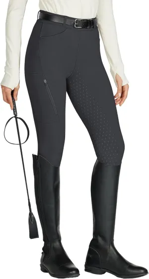 Willit Women's Horse Riding Pants Full Seat Silicone Equestrian Breeches Horseback Schooling Tights Zipper Pockets