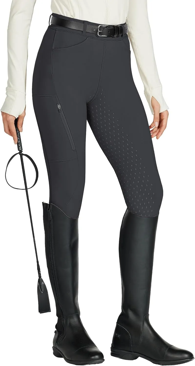 Willit Women's Horse Riding Pants Full Seat Silicone Equestrian Breeches Horseback Schooling Tights Zipper Pockets