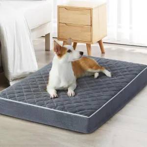 WNPETHOME Orthopedic Dog Beds for Large Dogs, Extra Large Waterproof Dog Bed with Removable Washable Cover & Anti-Slip Bottom, Egg Crate Foam Pet Bed Mat, Multi-Needle Quilting XL Dog Crate Bed