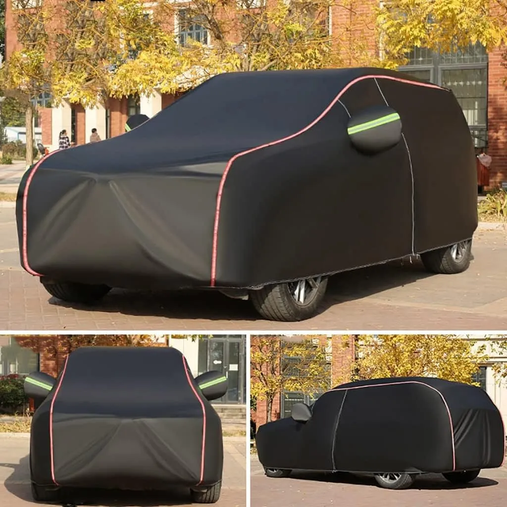 WOLWES Car Cover Are Suitable For Jeep Avenger Longitude/Altitude/Summit/Turbo All-weather Windproof, Snowproof, Rainproof, UV-protected And Breathable All-season Universal With Side Door Zip Oxford C