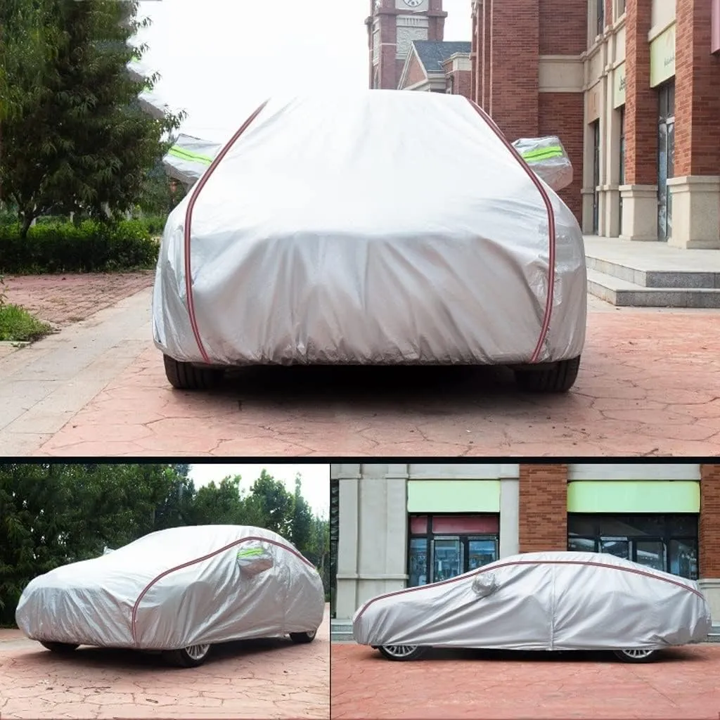 WOLWES Car Covers Are Suitable For Aston Martin DB9 2005-2016 All-weather Windproof, Snowproof, Rainproof, UV-protected And Breathable All-season Universal With Side Door Zip Oxford Cloth Car Covers (