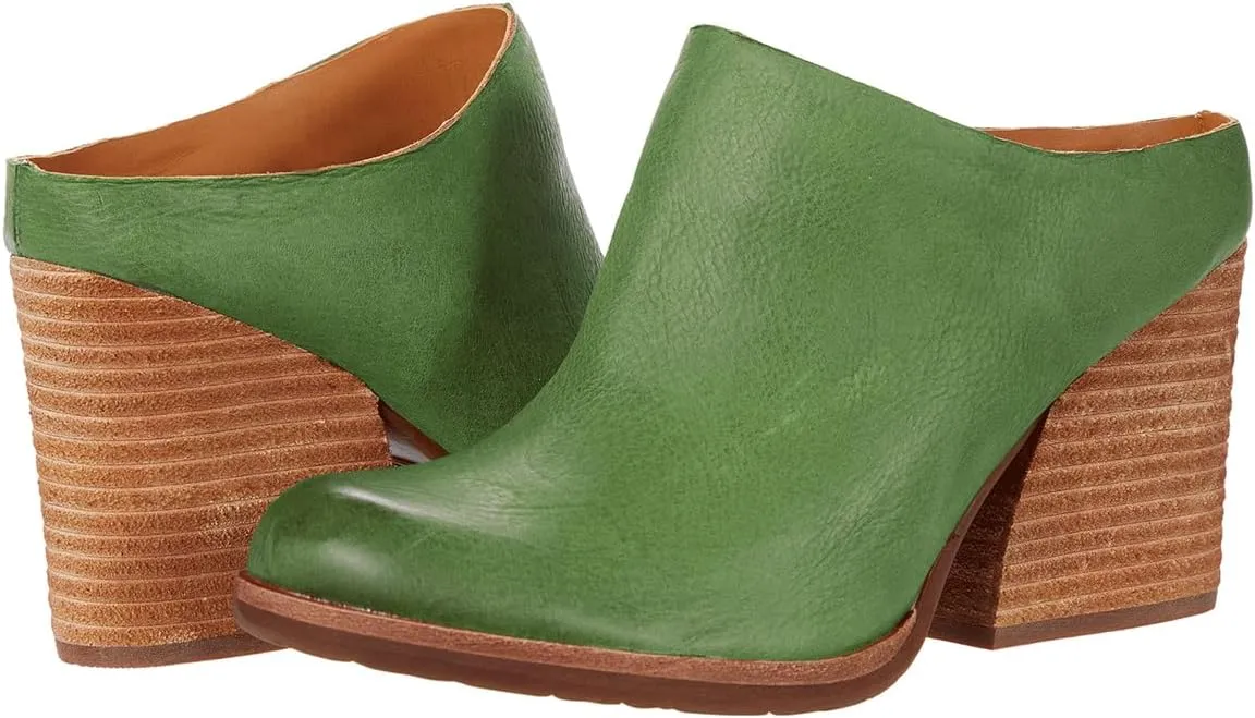 Women High Chunky Stacked Heel Mules Round Closed Toe Heeled Sandals Slip On 3 Inch Block Heels Suede Backless Booties Burnished Dressy Vintage Party Office Ladies Slide Slippers 4-11 M US