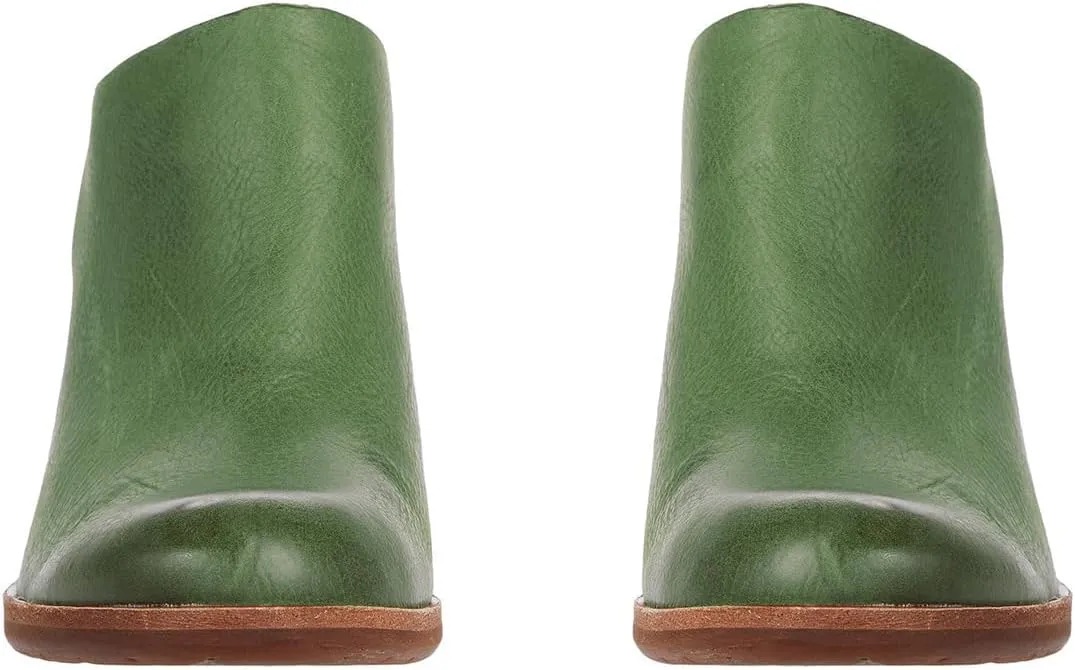 Women High Chunky Stacked Heel Mules Round Closed Toe Heeled Sandals Slip On 3 Inch Block Heels Suede Backless Booties Burnished Dressy Vintage Party Office Ladies Slide Slippers 4-11 M US