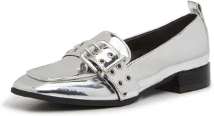 Women Retro Square Closed Toe Loafers Slip On Low Block Heels Strap Buckles Grommets Flats Office Business Casual Shoes Size 4-16 US
