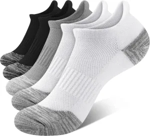 Women's Ankle Socks for Athletics 3/5-Pack - Breathable Cotton with Arch Support, Anti-Blister for Running/Yoga/Gym