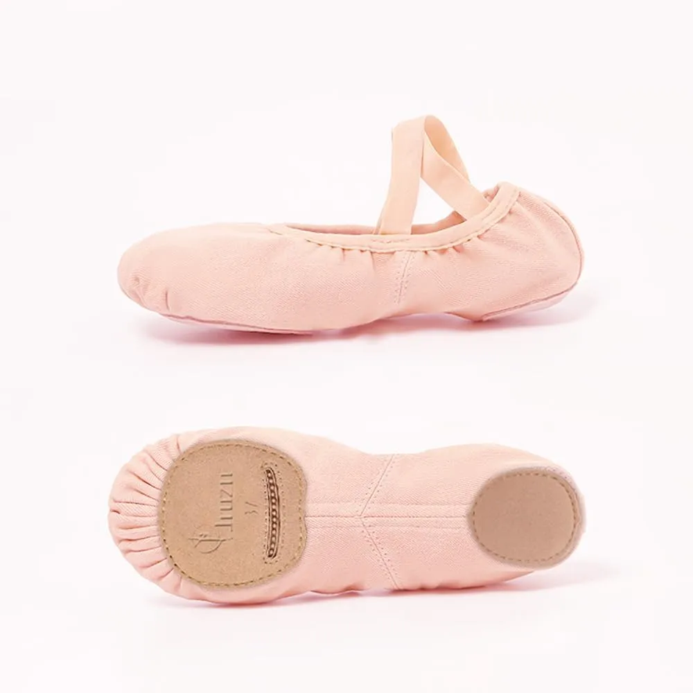 Women's Ballet Shoes, Highly Stretch Canvas Dance Slippers, Split Sole Non-Slip Yoga Flat for Girls Boys Adults