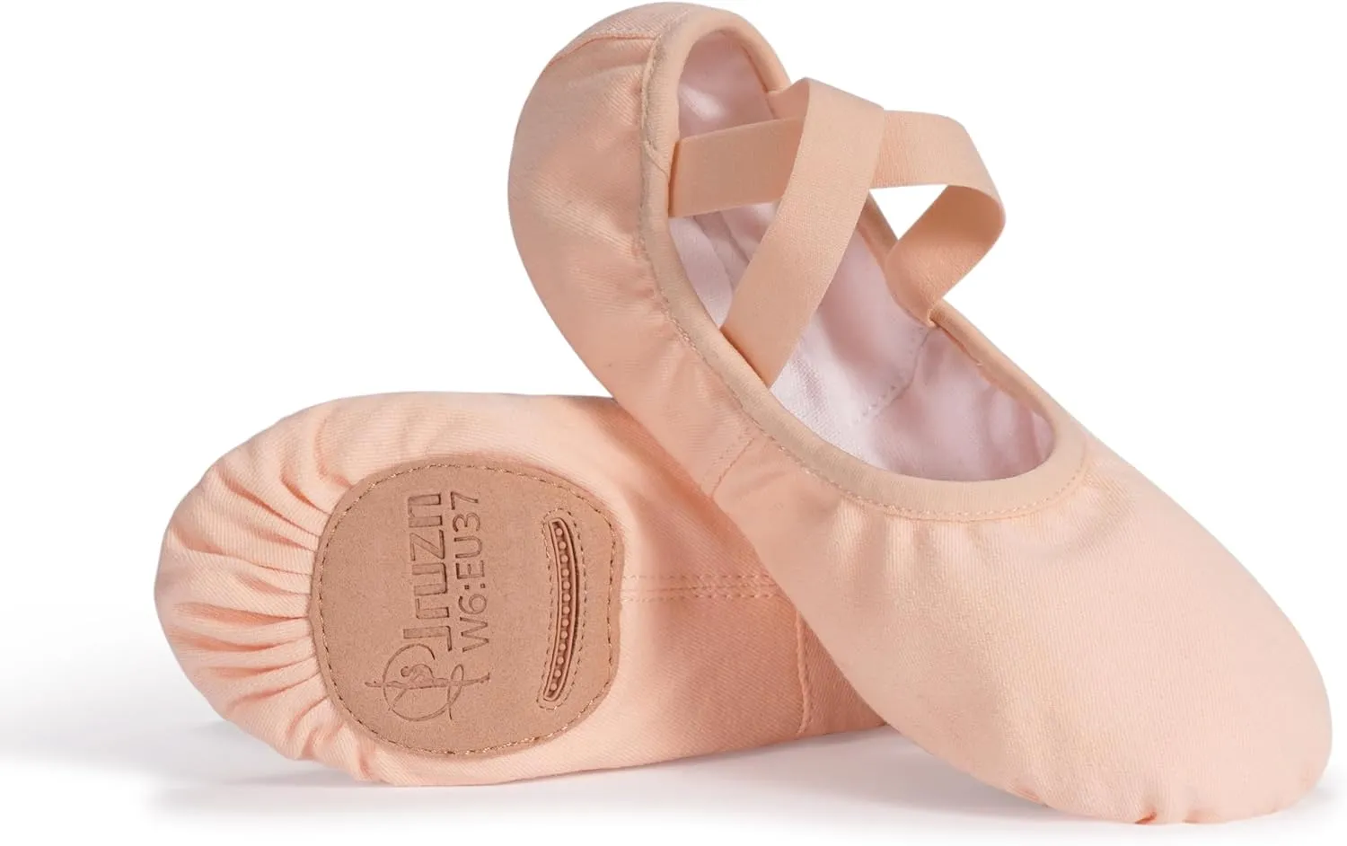 Women's Ballet Shoes, Highly Stretch Canvas Dance Slippers, Split Sole Non-Slip Yoga Flat for Girls Boys Adults