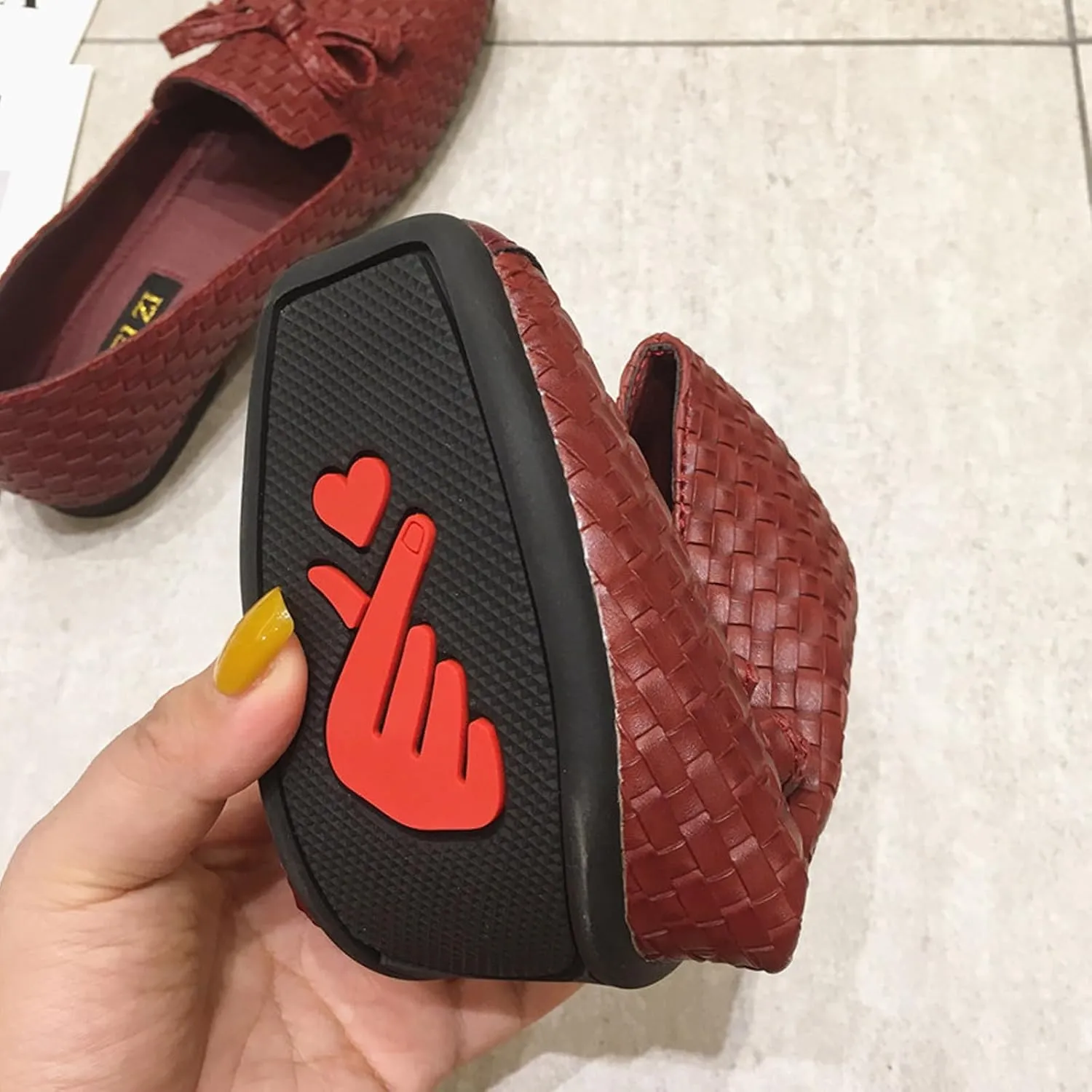 Women's Braided Leather Bow Flat Dress Loafers Comfortable Soft Non-Slip Lightweight Work Shoe Slip-On Anti-Collision Toe Casual Driving Shoes