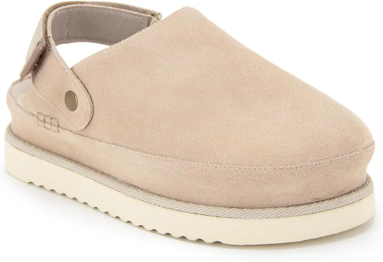 Women's Clogs Slippers Platform Suede Mules & Clogs Adjustable Strap Slip-on Shoes Sandals Indoor/Outdoor Anti-Slip Sole Arch Support