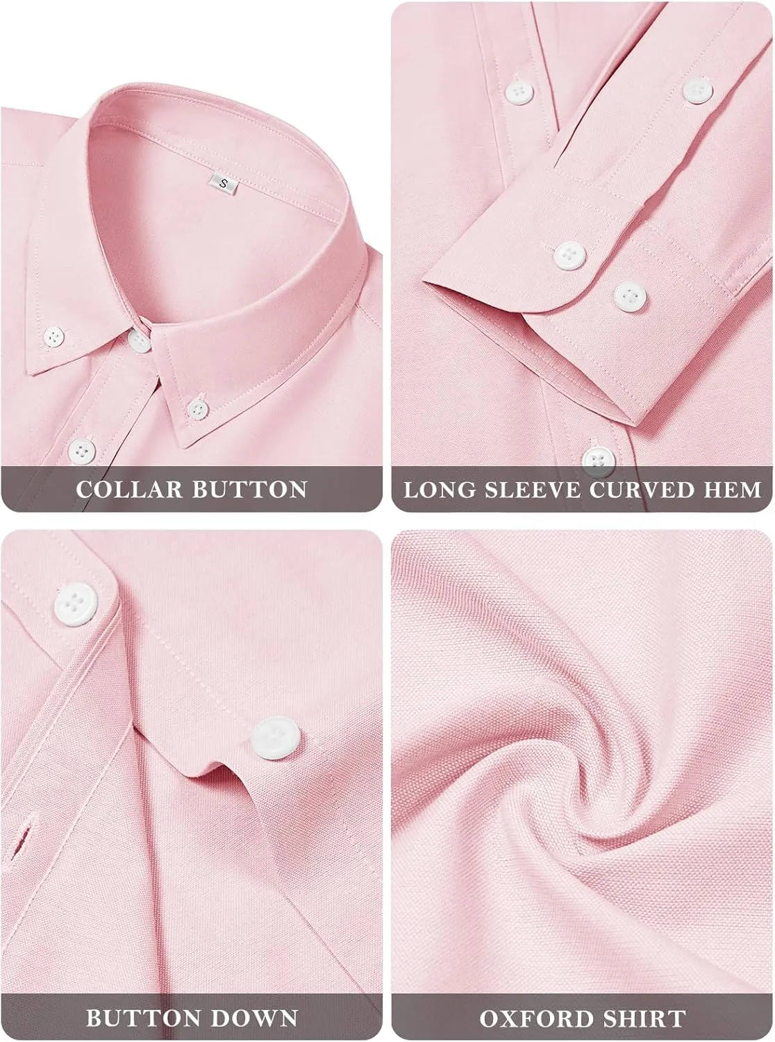Womens Oxford Shirts Button Down Shirts Cotton Dress Shirts Long Sleeve Collared Work Office Blouses Tunic Tops