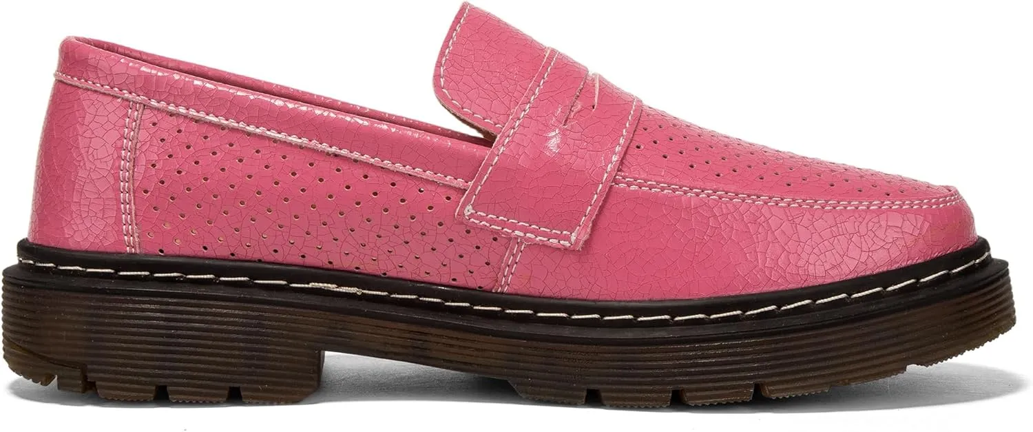 Women's Penny Loafers Breathable Perforated Loafers for Women