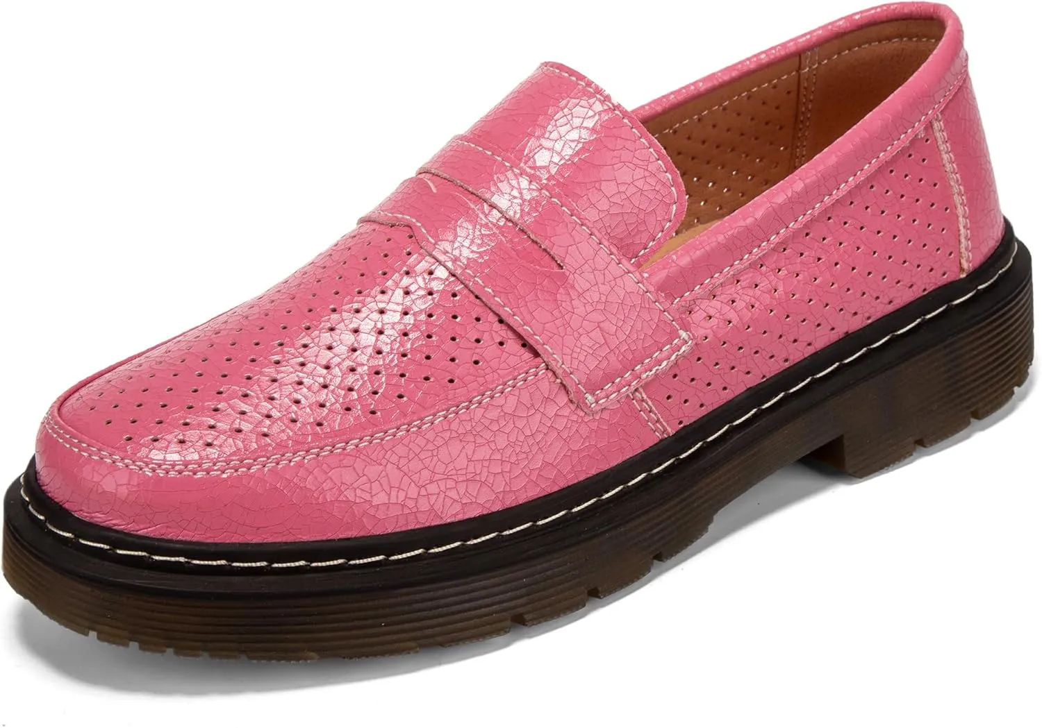 Women's Penny Loafers Breathable Perforated Loafers for Women